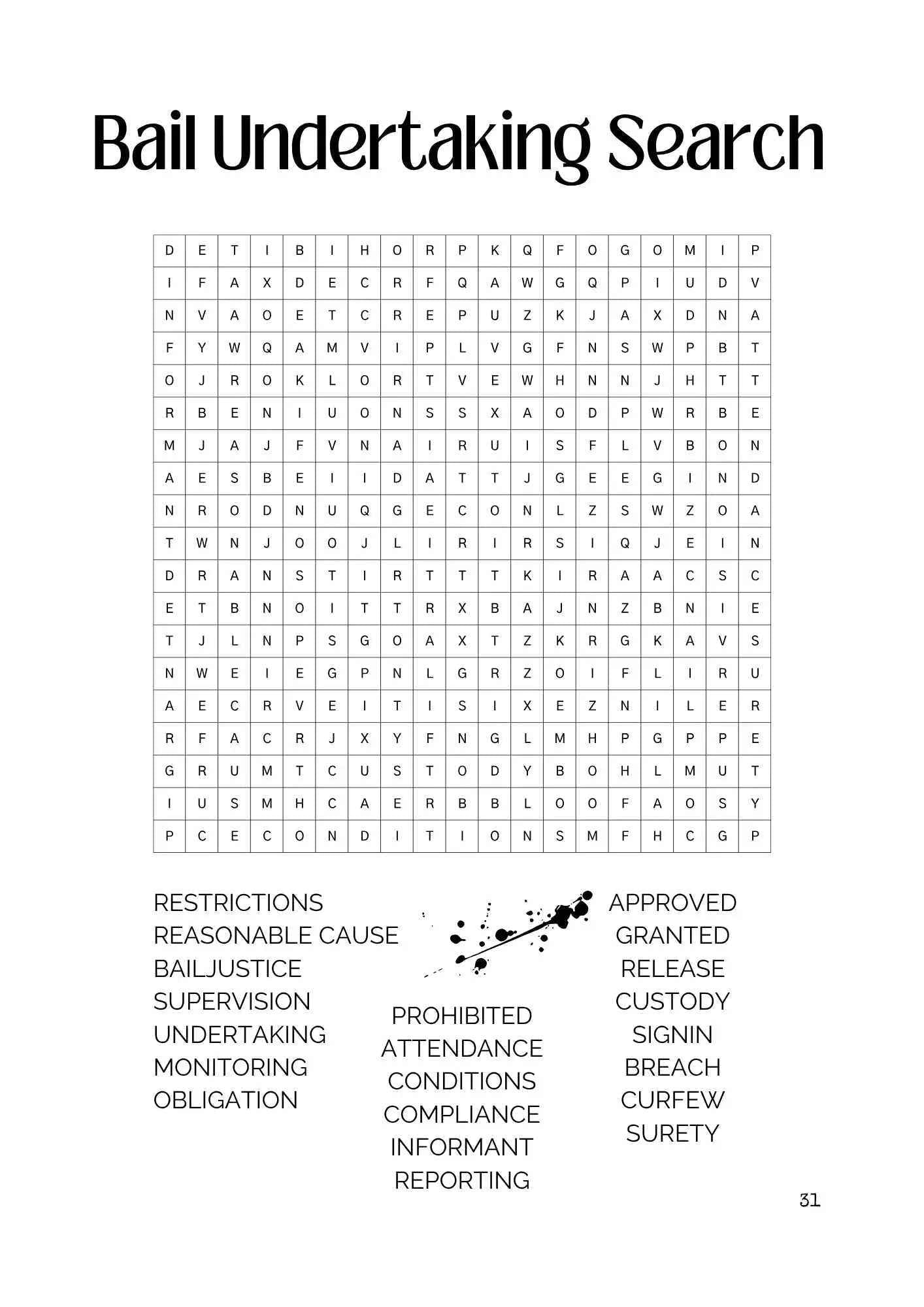 I'm on Bail Guided Word Puzzle Book – Fun Brain Activity