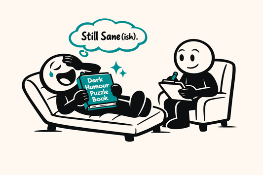 Dark Humour in Puzzle Books: Why Adults Need It More Than Ever - Ink & Attitude Co