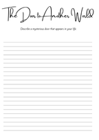 black text on a white page The Door to another world 