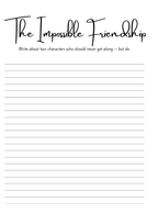 A prompt from a prompt journal. Ink & Attitude Bookstore