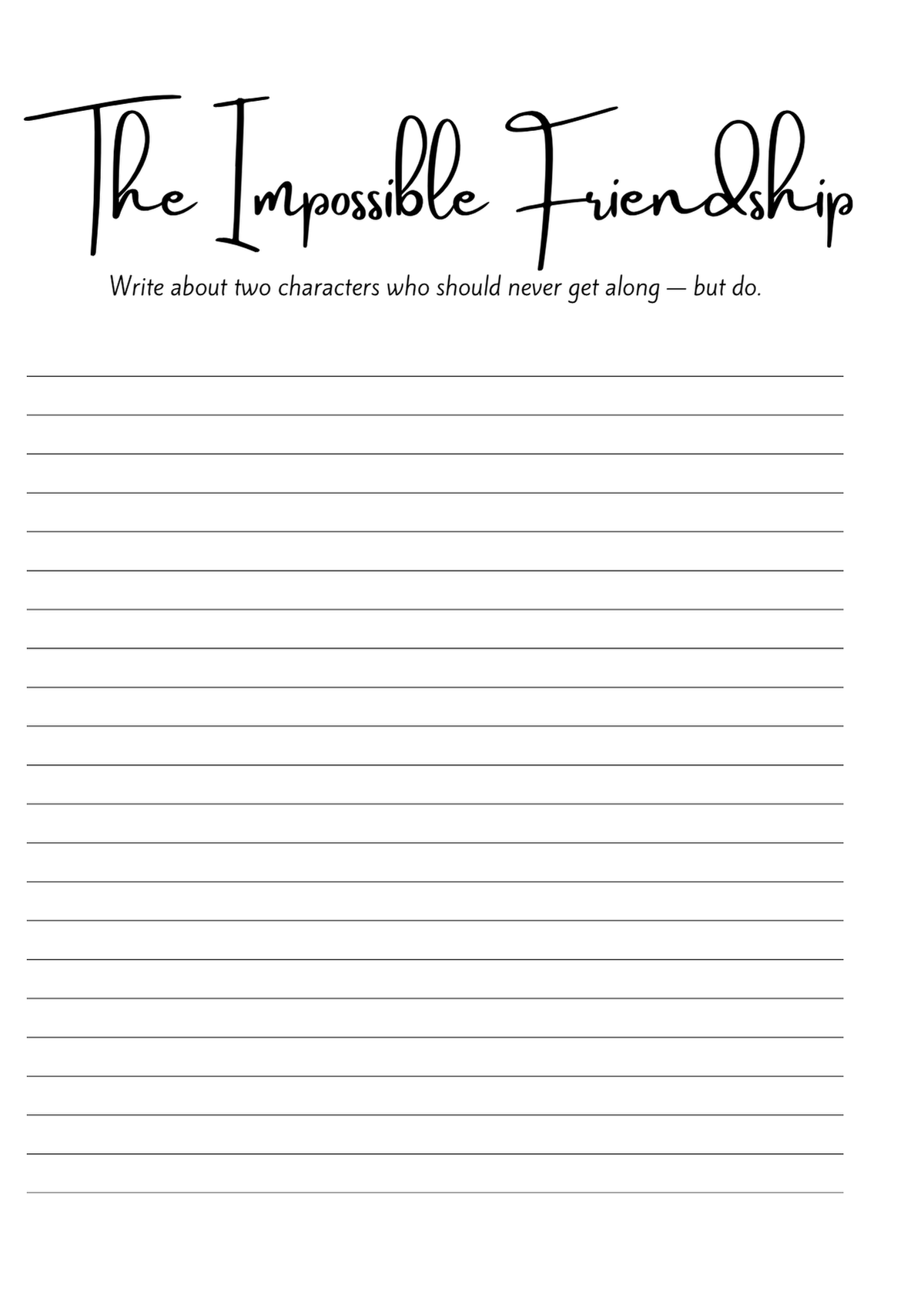 A prompt from a prompt journal. Ink & Attitude Bookstore
