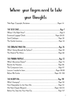 table of contents page from I Only Grow Where the Bullshit Doesn’t - Prompt Journal - Ink & Attitude Bookstore white background black text 