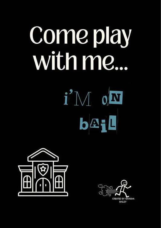 Book cover with stick figure illustrations and text on a black background