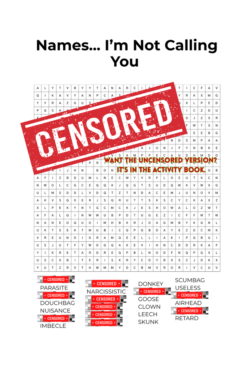 Funny Adult Activity Book With Snarky Puzzles