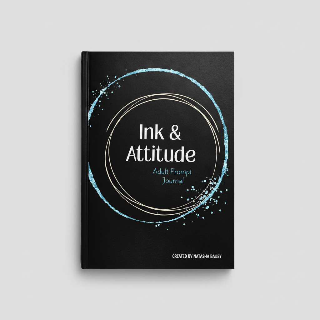 Ink & Attitude Writing Prompt Journal - clean mockup